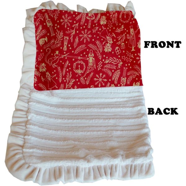 Pet Pal Luxurious Plush Pet Blanket Red Holiday Whimsy Jumbo Size PE796952